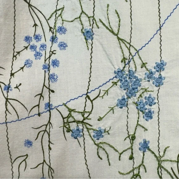 Rare Vintage White Floral Embroidered Men's Shirt Size M - Picture 4 of 6